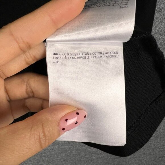 Moncler Long Sleeve Polo Shirt Men's Black Logo Trim Collar Cuffs Size Large - Picture 9 of 13